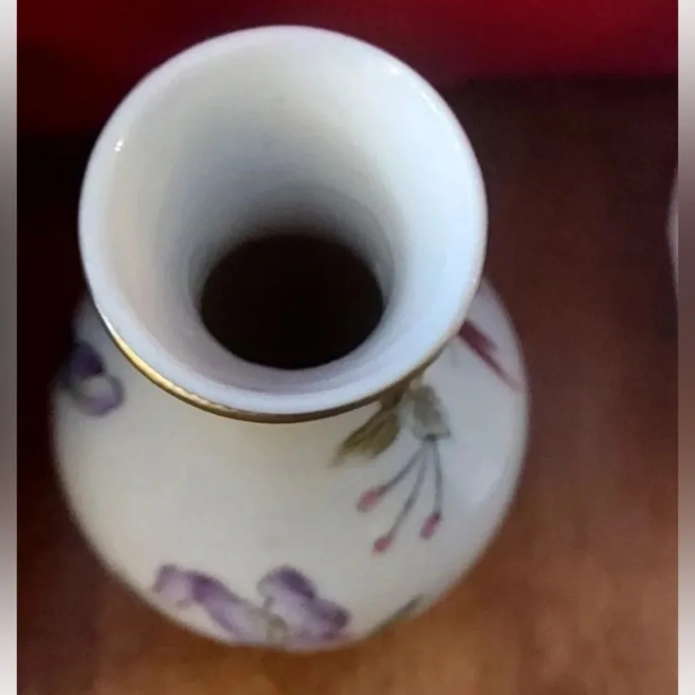 Vintage  Asian China Chinese Mini Porcelain Painted Lotus - Picture 9 of 14